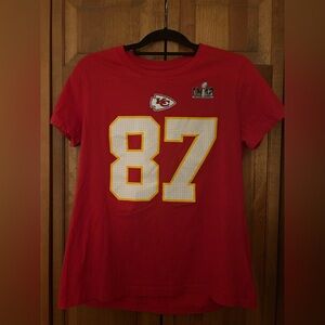 The Nike Tee Women's Sz L Travis Kelce Kansas City Chiefs Cotton T-Shirt